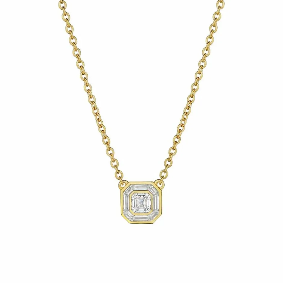 Zadok Privé Adjustable Bezel Radiant Diamond Pendant