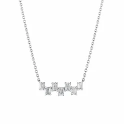 Zadok Collection Adjustable Prong Emerald Diamond Pendant