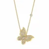 Zadok Collection Adjustable Single Station Cluster Butterfly Diamond Pendant