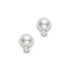 Mikimoto Akoya Studs With Diamonds