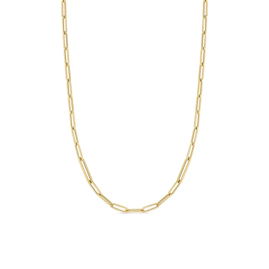 Roberto Coin Alternating Size Paperclip Link Chain Necklace