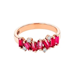 Suzanne Kalan Amalfi Burst Pink Topaz Half Band