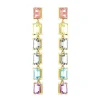 Suzanne Kalan Amalfi Emerald Cut Pastel Midi Drop Earrings