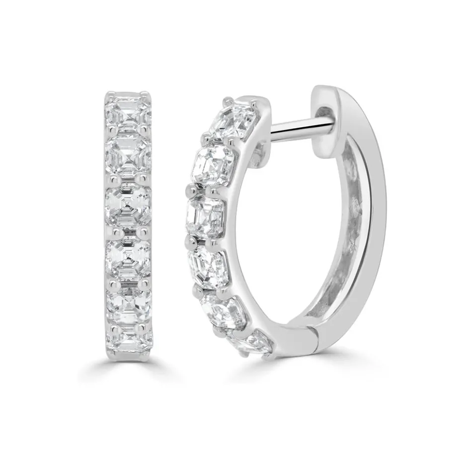 Zadok Collection Ascher-Cut Diamond Huggies