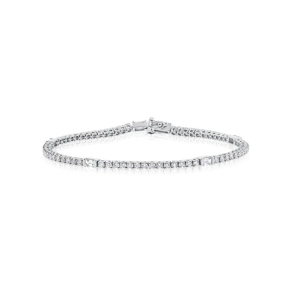 Zadok Collection Baguette Diamond Tennis Bracelet