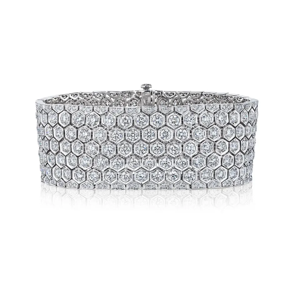 Zadok Collection Bezel Hexagon Diamond Bracelet