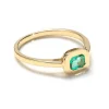 Zadok Collection Bezeled Emerald Ring