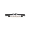A'LOR Black Cable with Freshwater Pearls Bracelet