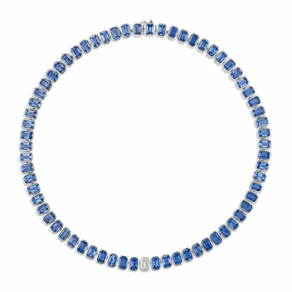 Zadok Collection Blue Sapphire And Diamond Choker Necklace