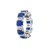 Zadok Collection Blue Sapphire And Diamond Eternity Ring
