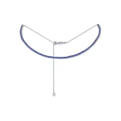 Zadok Collection Blue Sapphire Tennis Necklace