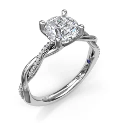 Fana Braided Diamond Solitaire Engagement Ring