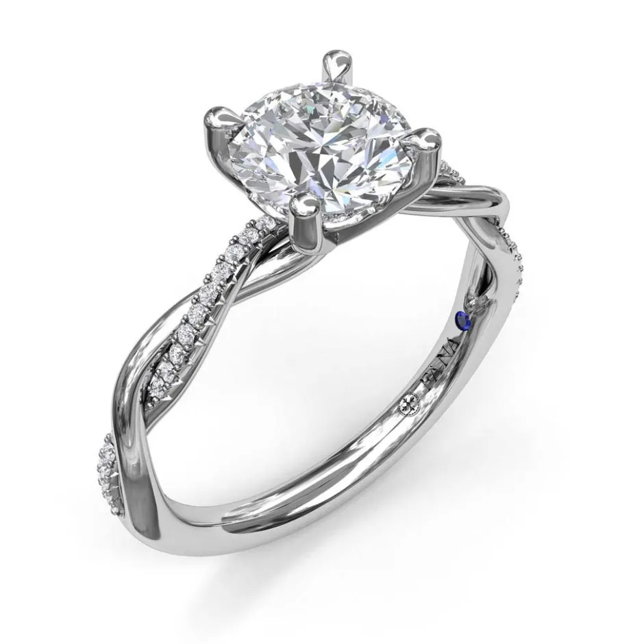 Fana Braided Diamond Solitaire Engagement Ring