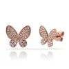 Zadok Collection Butterfly Diamond Pave Gold Studs
