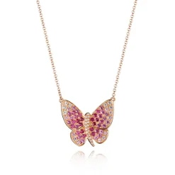 Zadok Collection Butterfly Sapphire And Diamond Pendant