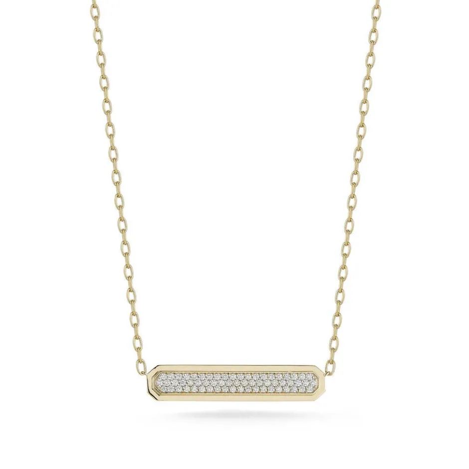 Walters Faith Carrington Gold And Diamond ID Bar Pendant