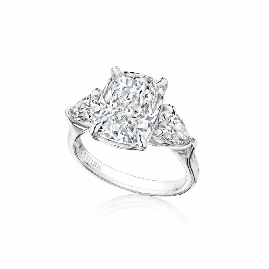 Zadok Collection Chunky Prong Pear Diamond Engagement Ring