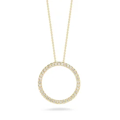 Roberto Coin Circle Pendant With Diamonds