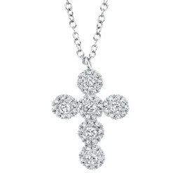 Zadok Collection Cluster Cross Diamond Pendant
