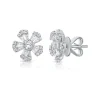 Zadok Collection Cluster Flower Stud Diamond Earrings 0.7ctw