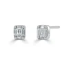Zadok Collection Cluster Stud 0.1in Diamond And Diamond Earrings