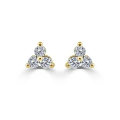 Zadok Collection Cluster Triangle Stud 0.2in Diamond Earrings