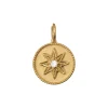 Sethi Couture Compass Yellow Gold Charm Pendant