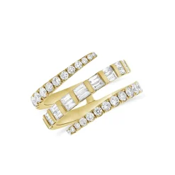 Zadok Collection Crossover Diamond Ring