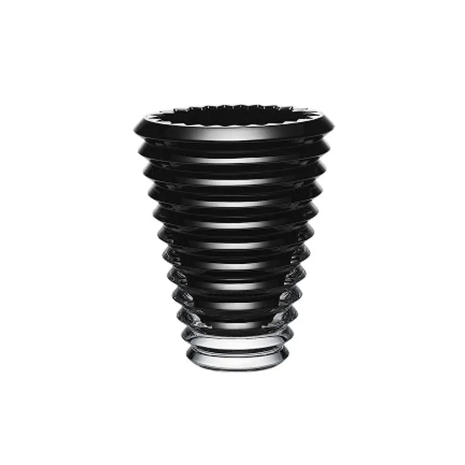 Baccarat Crystal Small Eye Round - Black Vase