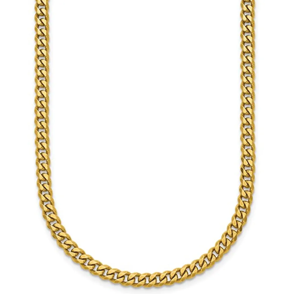Zadok Collection Curb Chain 24 inch Gold Necklace
