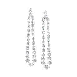 Zadok Collection Dangle Multi-Shape Diamond Earrings