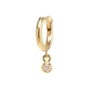 Zadok Collection Dangling Diamond Bezel Extra Small Hinge Huggie Hoops