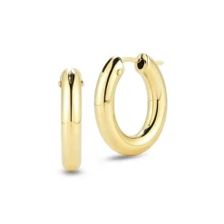 Roberto Coin Designer Gold Medium Round Hoop Earrings