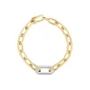Roberto Coin Designer Gold PaveDiamond Link Bracelet