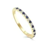 Zadok Collection Diamond & Blue Sapphire Alternating Band Ring