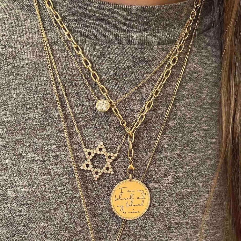 Zoe Chicco Diamond Bezel Star of David Necklace
