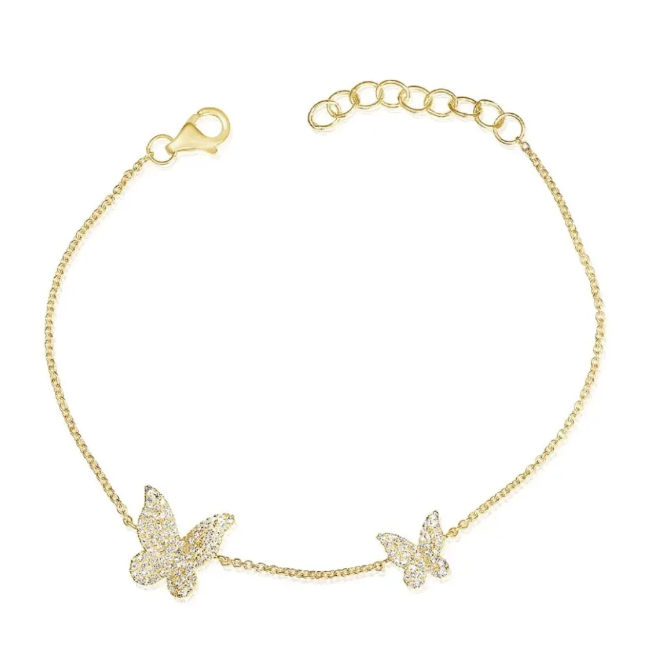 Zadok Collection Diamond Butterfly Bracelet