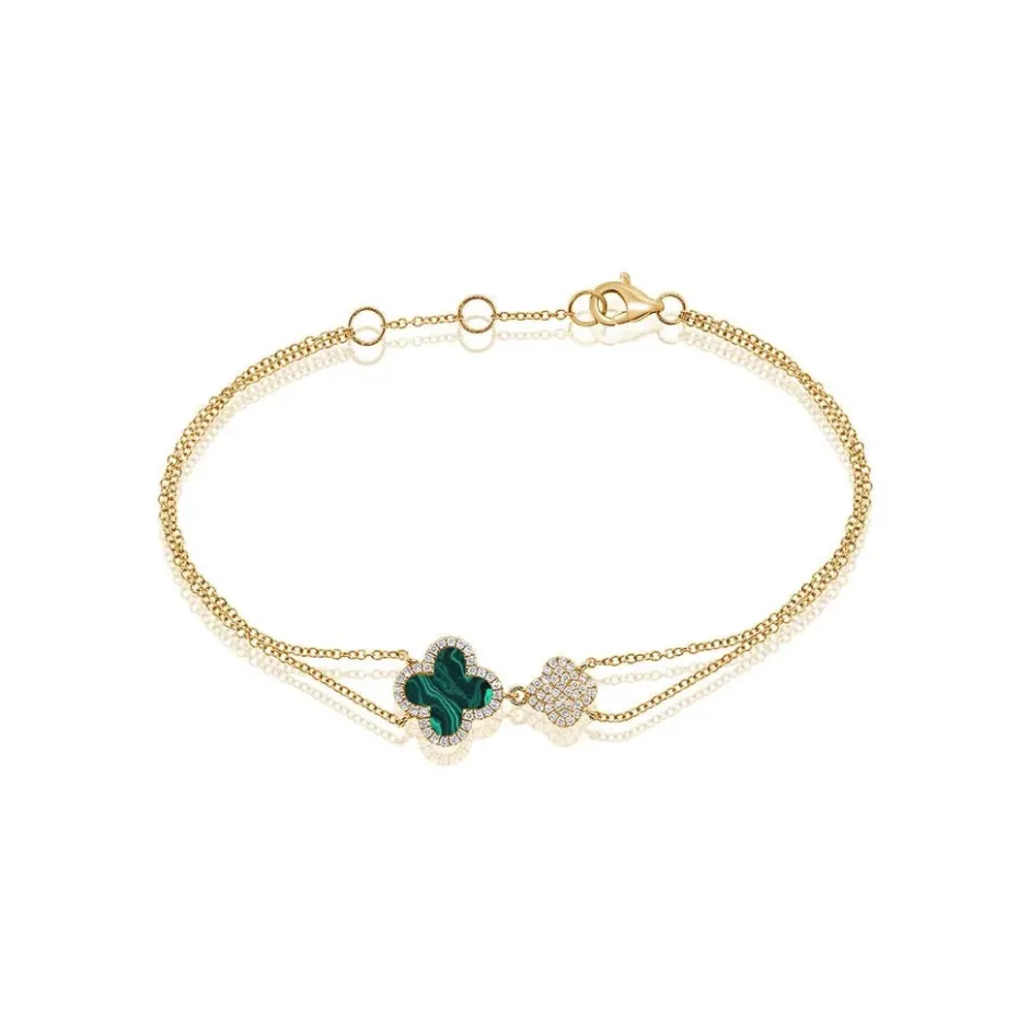 Zadok Collection Diamond Clover Bracelet