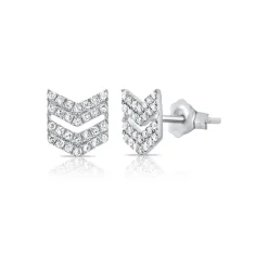 Zadok Collection Diamond Double Arrow Studs