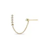 Zoe Chicco Diamond Double Stud Chain Earring