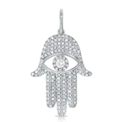 Zadok Collection Diamond Evil Eye Hand Charm