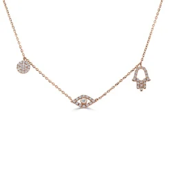 Zadok Collection Diamond Evil Eye Necklace