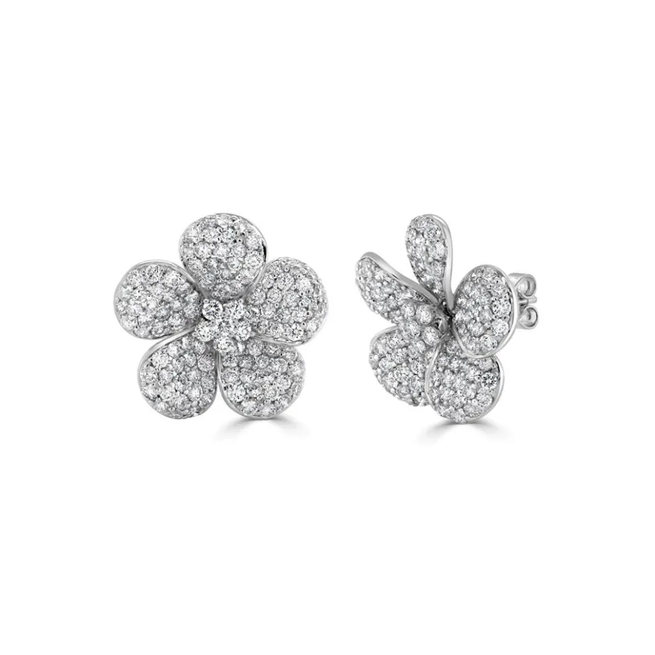 Zadok Collection Diamond Flower Studs