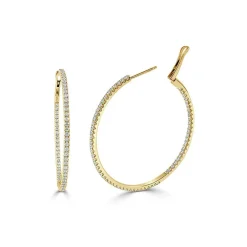 Zadok Collection Diamond Hoop Earrings