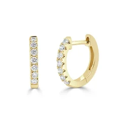 Zadok Collection Diamond Huggie Earrings