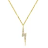 Zadok Collection Diamond Lightning Bolt Necklace