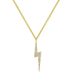 Zadok Collection Diamond Lightning Bolt Necklace