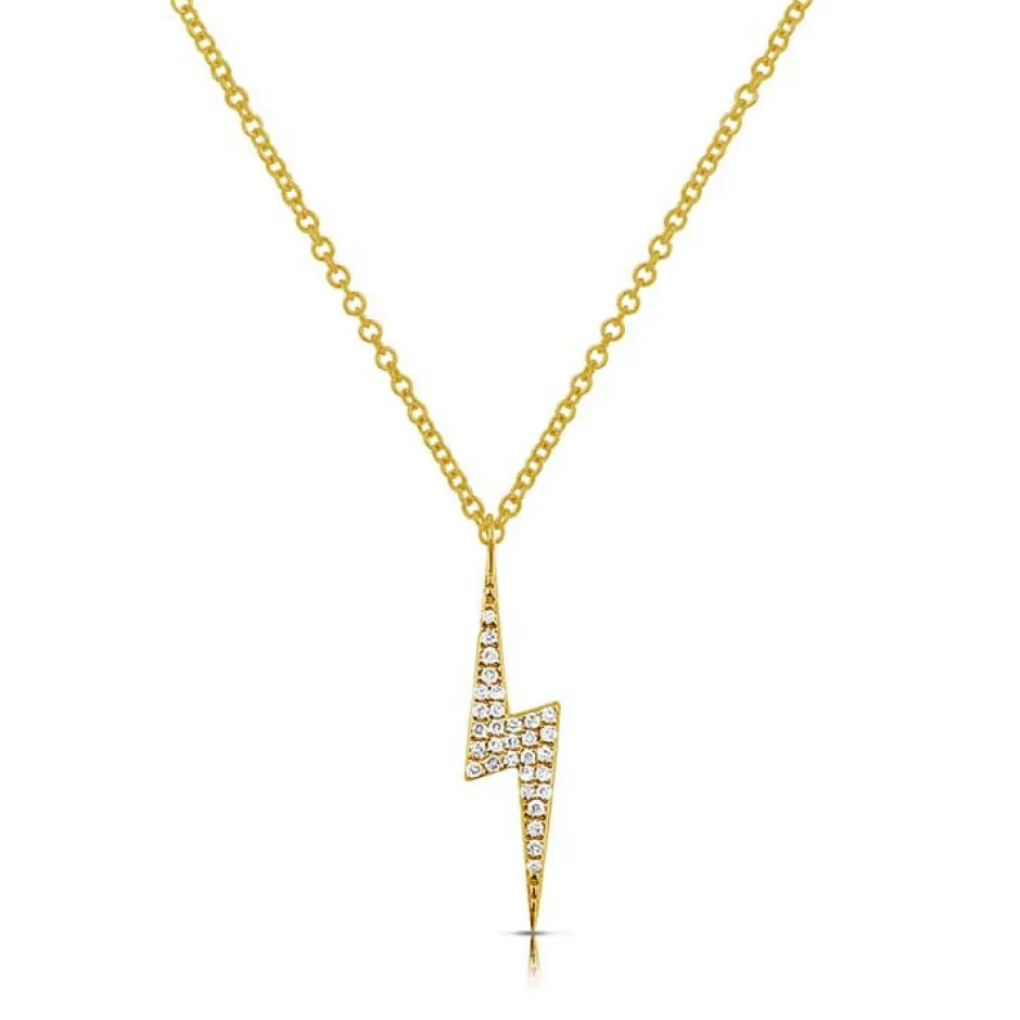 Zadok Collection Diamond Lightning Bolt Necklace