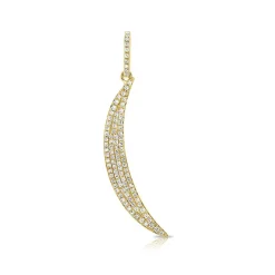 Zadok Collection Diamond Moon Charm