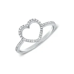 Zadok Collection Diamond Open Heart 0.14ct Ring